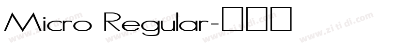 Micro Regular字体转换